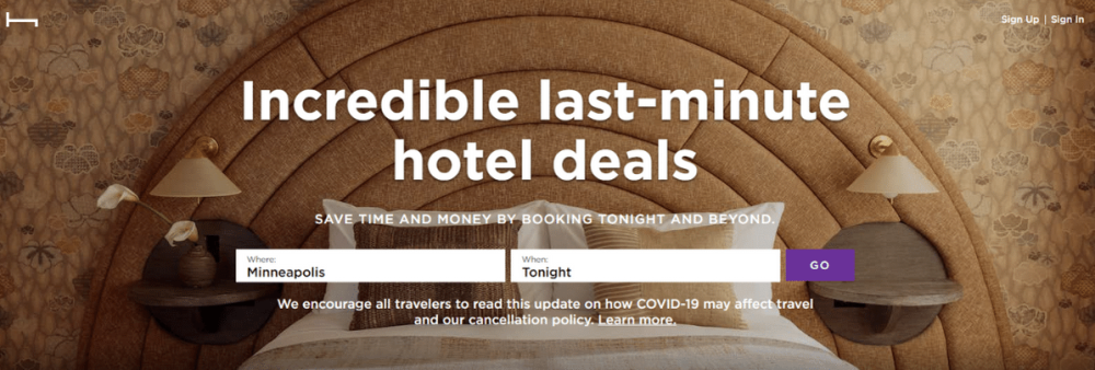 Best for Last Minute Bookings: HotelTonight